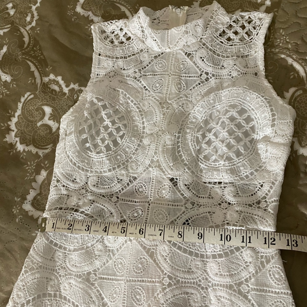 White crochet dress